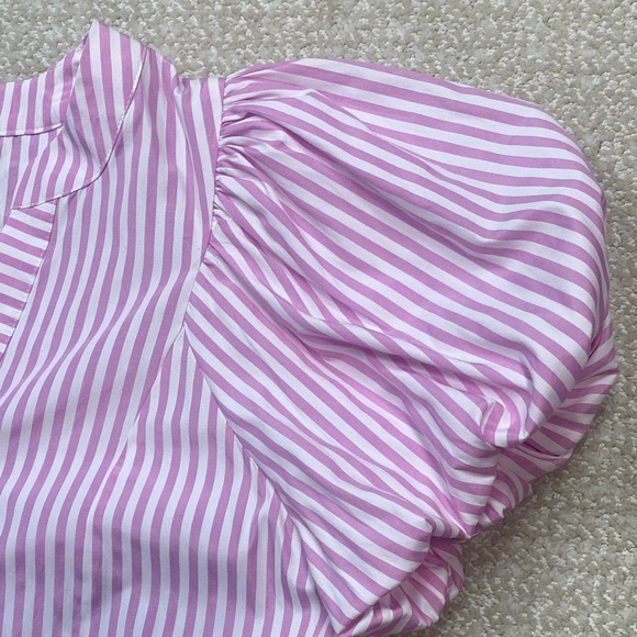 Entro Pink and White Striped Kids Dress Size M - Picture 5 of 16